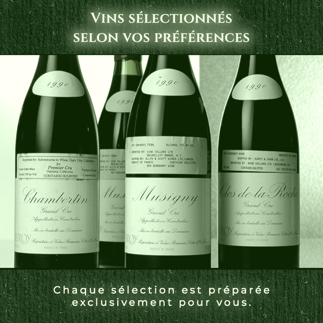 Four grand cru Burgundy bottles – bespoke selection